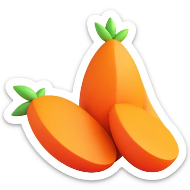 three sesame seeds, cartoon style, bright colors sticker