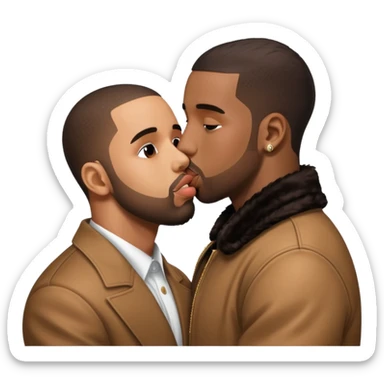 P Diddy kissing drake sticker
