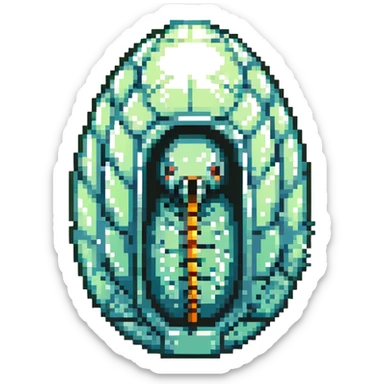 MRI parasitic embryo, digital, fetal small shape, eerie, horror, pupa, crystalis, in-utero, sea-life, siphonophore, polyp, Cnidaria, within egg, metamorphosis sticker