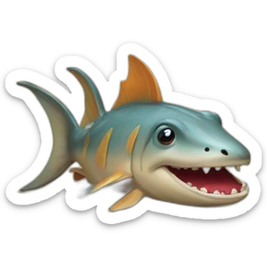 Un dinausore mangeant un cahier sticker