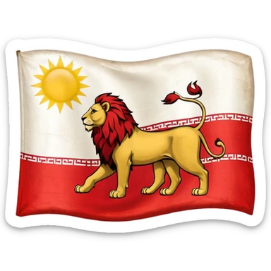 the old iranian flag sticker