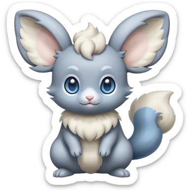 Minccino-Espurr-Cinccino-creature-hybrid sticker