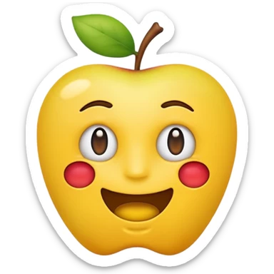 lustiges Lipid-Emoji mit Gesicht und Labor-Accessoire, Apple-Emoji-Stil sticker