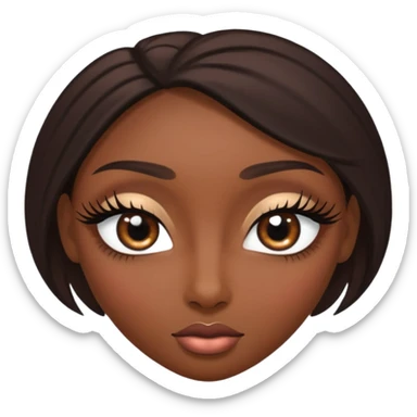 two black femenine eyes sticker
