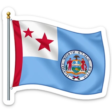 flag of the state of north carolina sticker