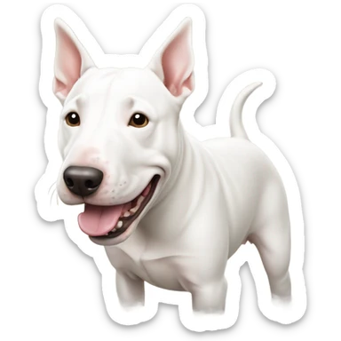 White bull terrier  sticker