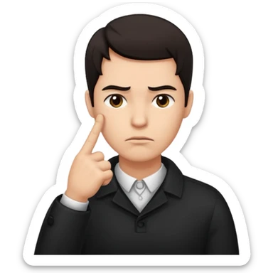 put your big finger on the neck  sticker