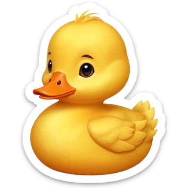 cute baby yellow duck  sticker