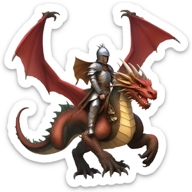 Dragon rider sticker