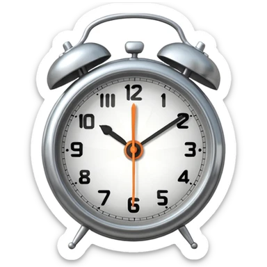 Alarm clock sticker