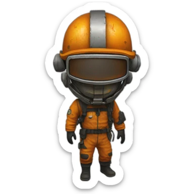 Rust PC Game Hazmat Head with Body sticker