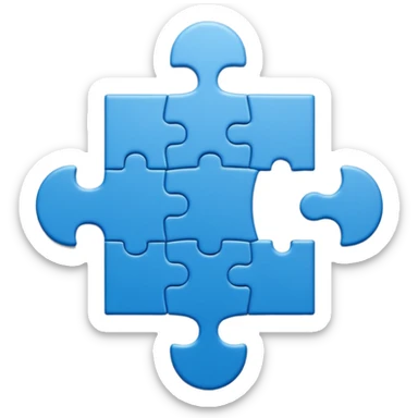 single jigsaw puzzle piece sticker