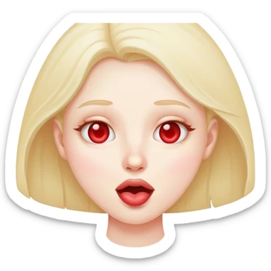 Heart eyes with drooling  sticker