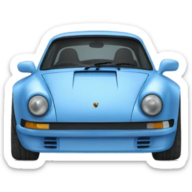 Blue Porsche  sticker