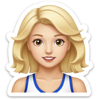 senior elite cheerleader blonde allstar cheerleader sticker