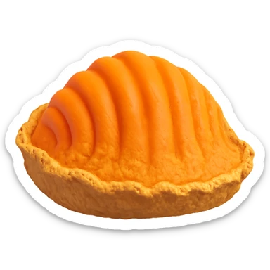 Add more crust details to the crusty clam in the style of microsoft 3D fluent emojis, keep the 3D emoji style, no background. sticker