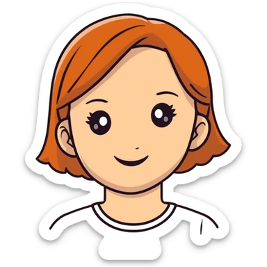 Beautiful girl with smiling eyes sticker