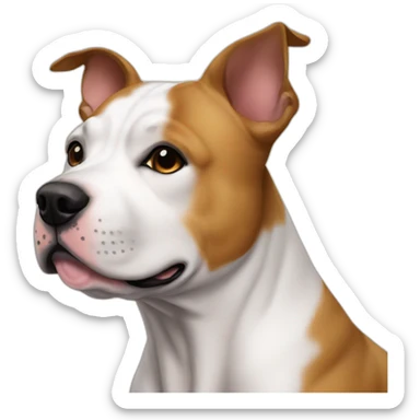 Staffy chien fauve panache blanc sticker