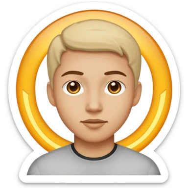 Person showing nice symbol  sticker