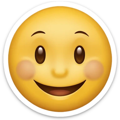 A smiley with half yellow and half brown face smiling sticker