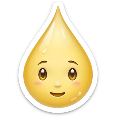I want a water squirt emoji but its colored a yellowish white but mostly white sticker