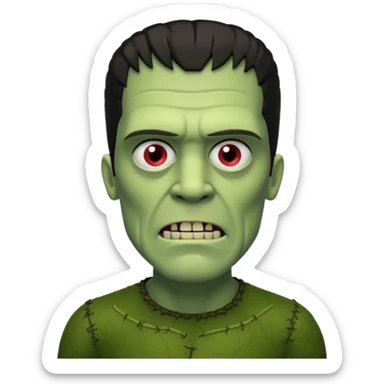 frankenstein's monster speaking with frankstein sticker