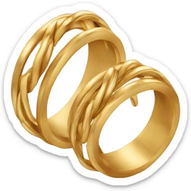 Wedding rings interlocked sticker