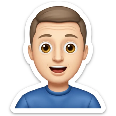 Tim Robinson singing in a car sticker