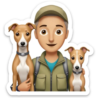 Camping with a whippet sticker