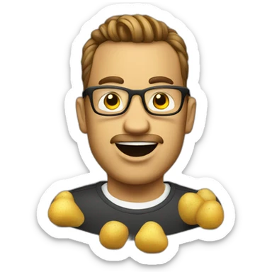 it geek with potatos sticker