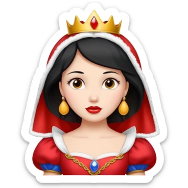 sash with snowwhite's face on it sticker