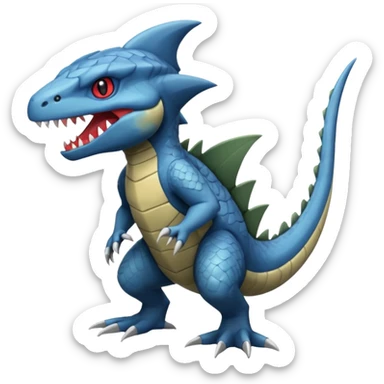 Haxorus-Axew-Fraxure-hybrid (full body) sticker