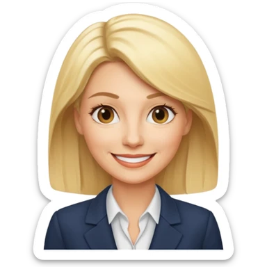 blond business woman in her forties sticker