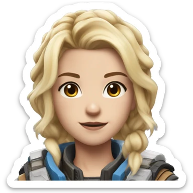 apex legends wattson cute white skin blonde teen girl sticker
