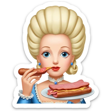 marie antoinette eating spam meat sticker