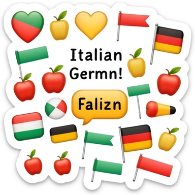 italian german word quiz sticker
