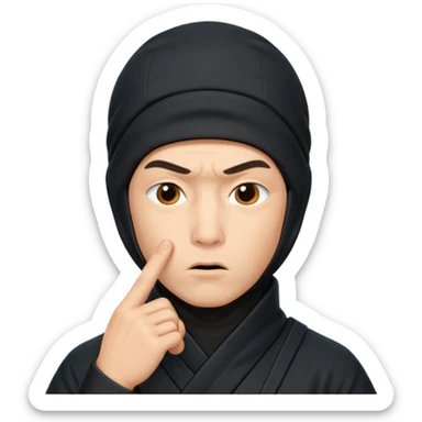 foto do Ninja ele mandando calar a boca sticker