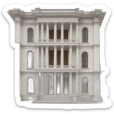 neoclassical government building with Philippine flag sticker