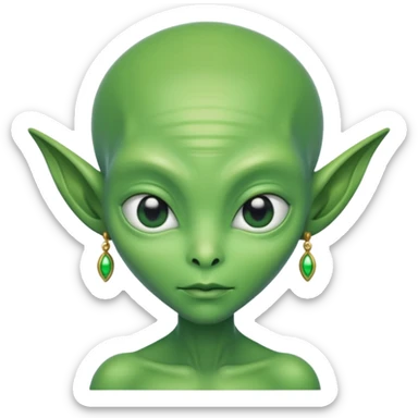alien living in desert, accessories, just face  sticker