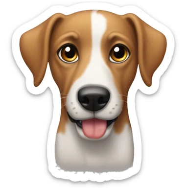 perro rindose a carcajadas  sticker