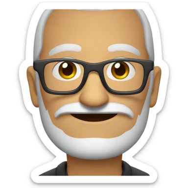 Señor viejo con lentes sticker