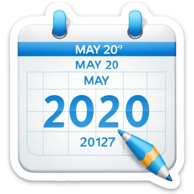 tear-off calendar with the date May 20 sticker