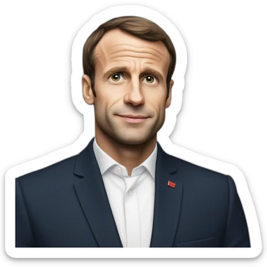 Macron avec un cocard sticker