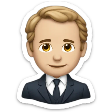 macron qui fait un doigt d’honneur sticker