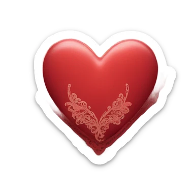 vintage valentine’s day card red sticker