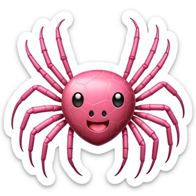 kawaii spider EMOJI made of SPAM MEAT sticker