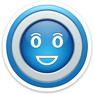 Circulo azul con una ✔️ de color blanco adrento sticker