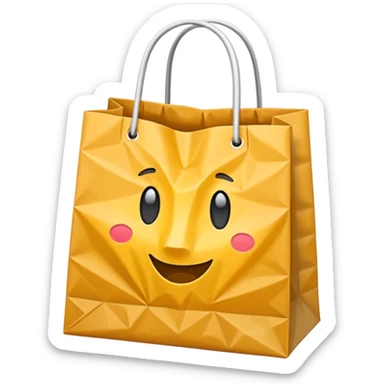 empty shoping bag sticker