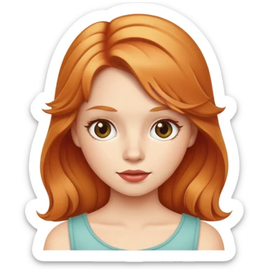 Strawberry blonde girl  sticker
