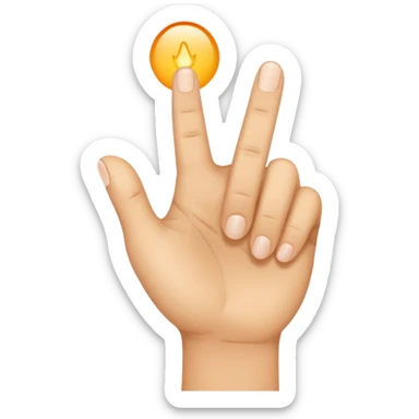 I want an emoji that looks like 🤌🏻👌🏻🤏🏻but i want that the the middle vinger touches the tumb and the other vingers dont. sticker